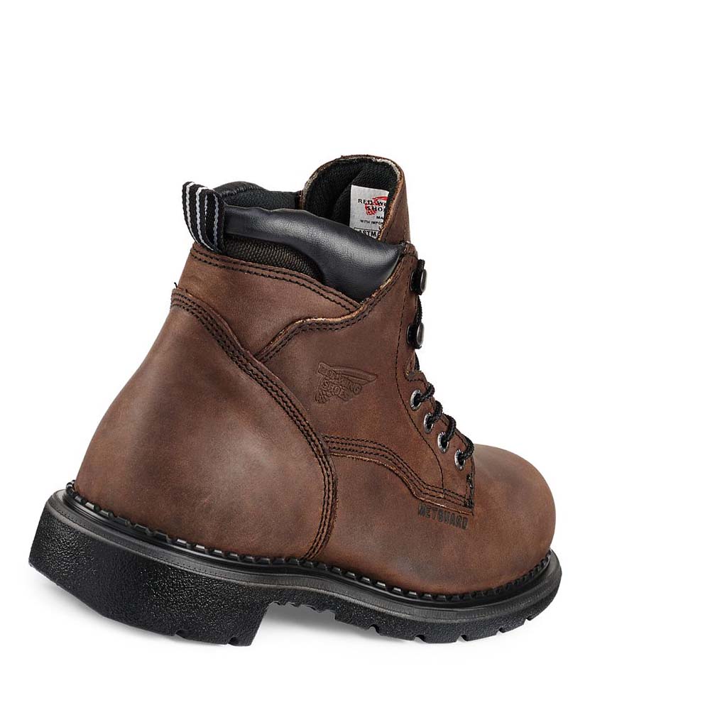 Red Wing SuperSole® 6-inch Safety Toe Metguard Men's Waterproof Boots Coffee | ZA 382XYU